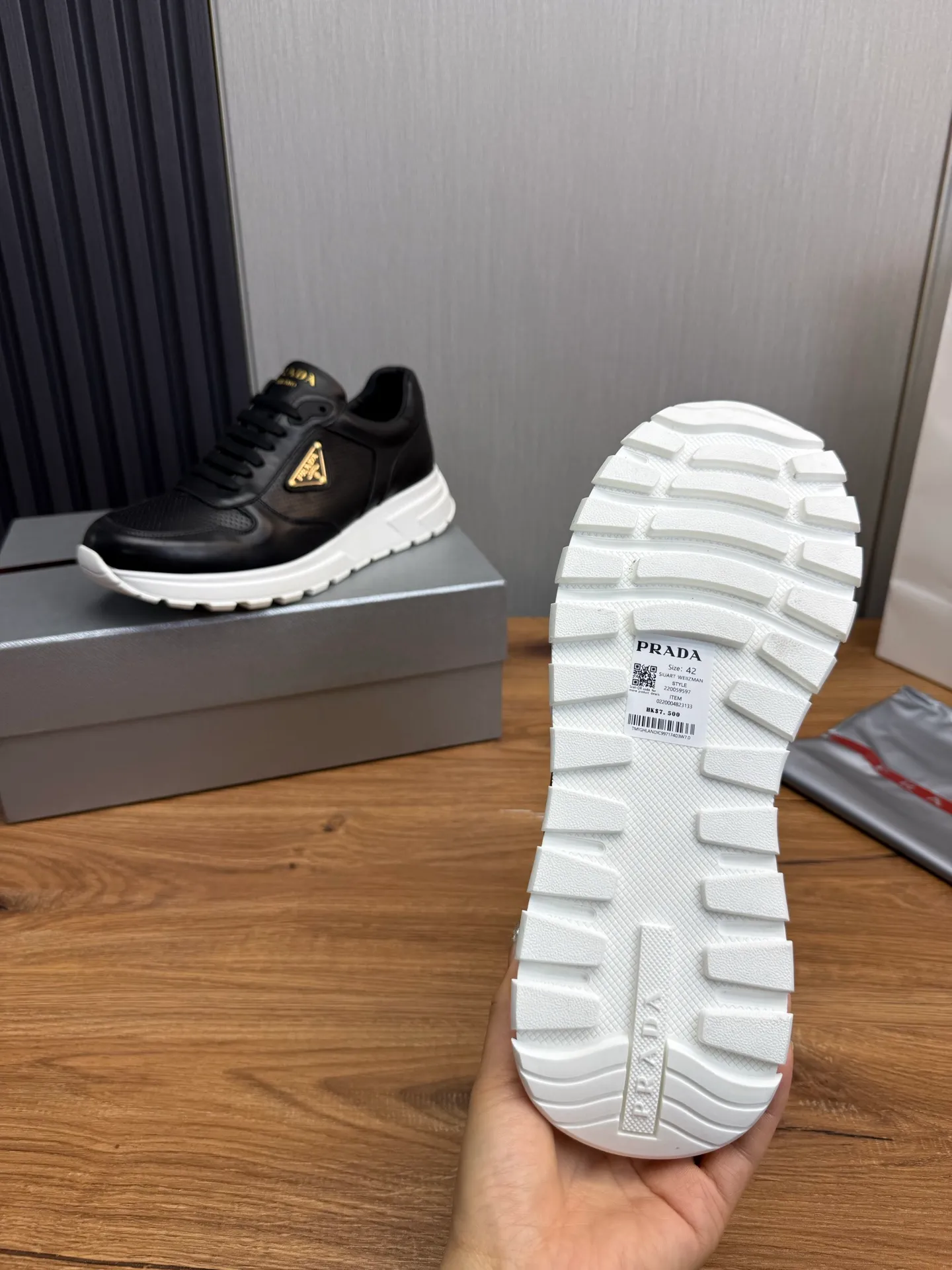Men's shoes 💰580💰 [PRADA] Men's shoes are popular in the counter, official website is synchronized, 1 high-quality shipment ✔️Original cowhide punching + cowhide lining, 1🆚1 replica, original sole, 38-45 (45 customized, non-refundable)